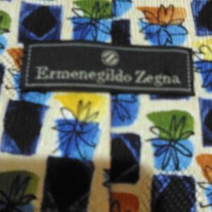 Ermenegildo Zegna Floral Geometric Silk Tie in Multicolor